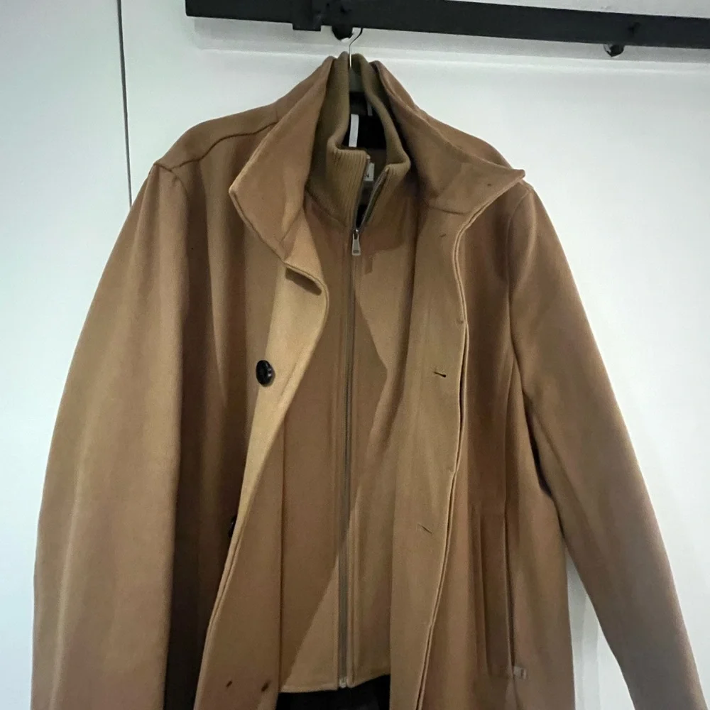 Cole Haan Men's Camel Trench Coat - Picture 10 of 12